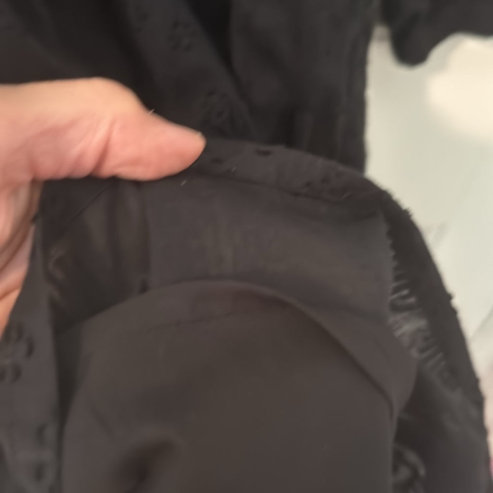 Vineyard Vines Tiered 3/4 Sleeve Dress Black Medium - Picture 5 of 7